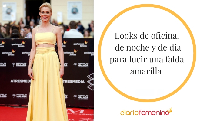 Así deberías combinar una falda amarilla